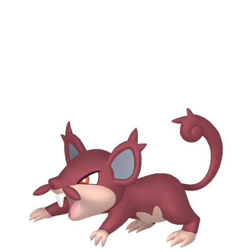 Artwork shiny de Rattata - Pokédex