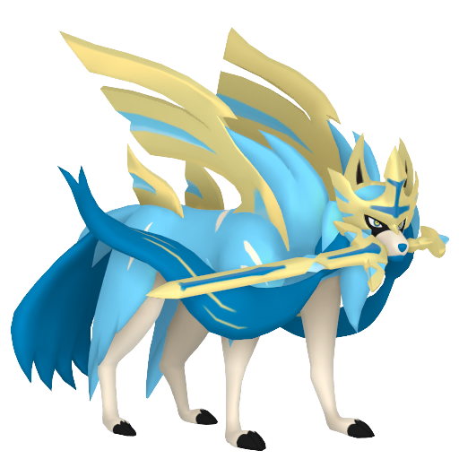 Artwork shiny de Zacian - Pokédex