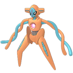 Duo Pierre Rochard (Look Ultime) et Deoxys (Forme Normale (avant « Nous n'avons qu'à essayer ! »)) sur Pokémon Masters