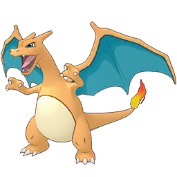 Duo Blue (Classique) et Dracaufeu sur Pokémon Masters