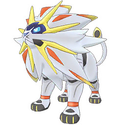 Joueur et Solgaleo Pokémon Masters