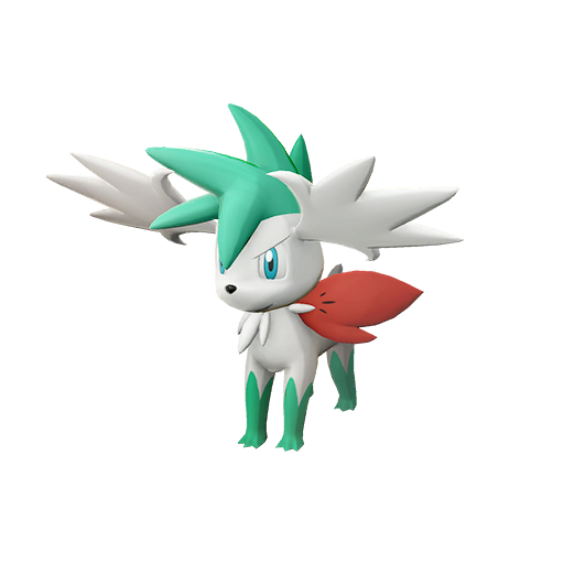 Artwork shiny de Shaymin forme Céleste Légendes Pokémon Arceus