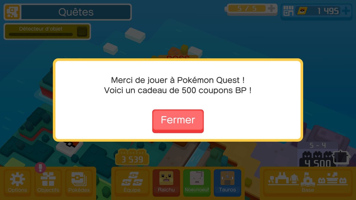 Mise à jour 1.1 de Pokémon Quest sur Nintendo Switch