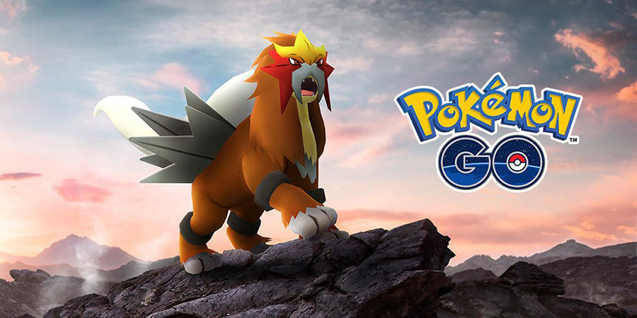 Entei en vedette de l'Étude de Terrain du mois d'Août sur Pokémon Go