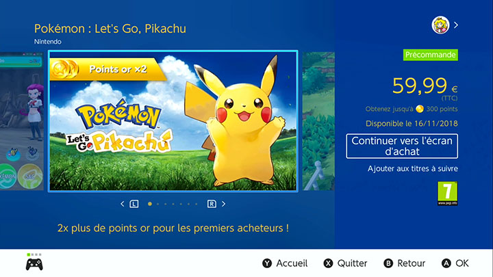 Pokémon Let's Go Pikachu et Évoli : le pré-téléchargement est disponible en France