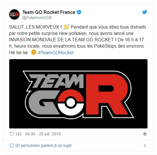 Pokémon GO : Première Invasion mondiale de la Team GO Rocket !