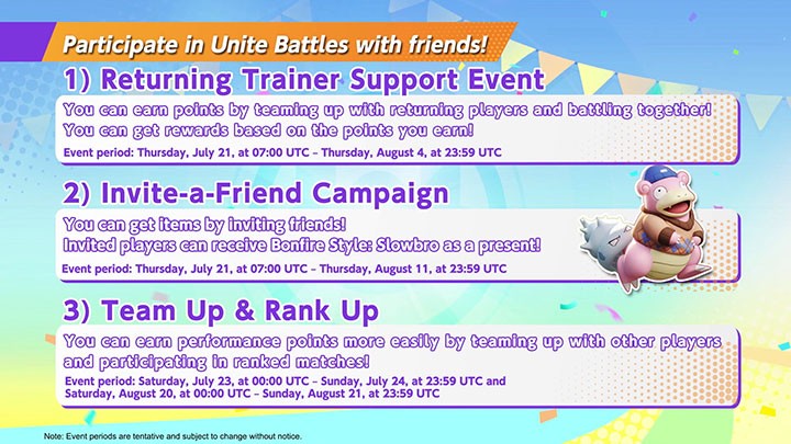 Pokémon UNITE  Joyeux anniversaire, Pokémon UNITE !