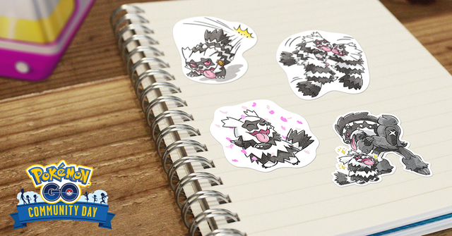 Stickers Community Day Zigzaton de Galar Stickers Community Day Zigzaton de Galar