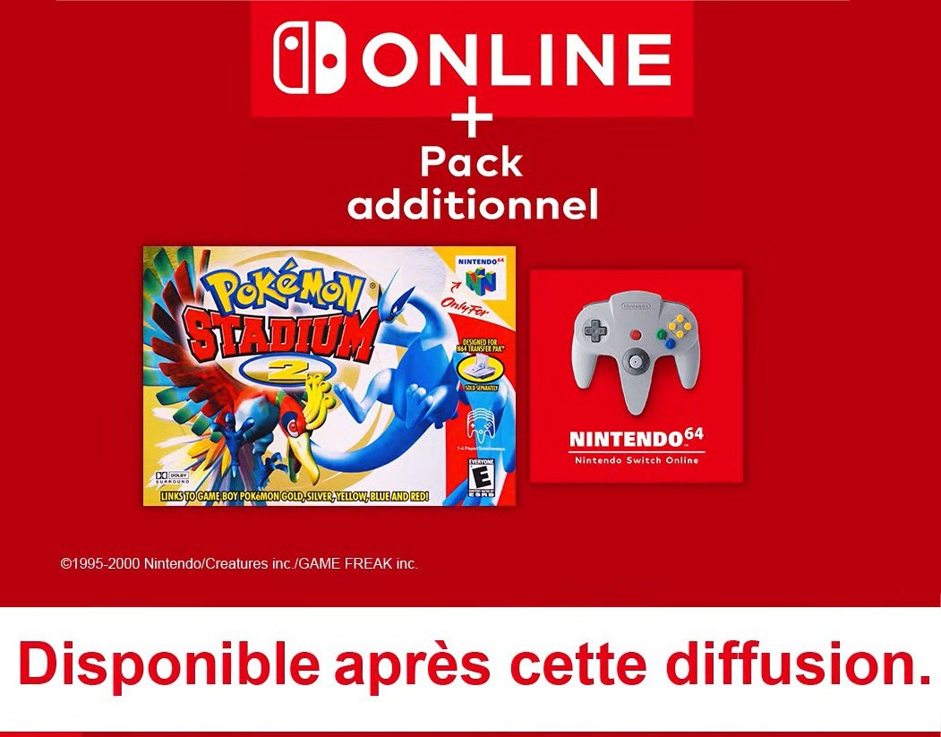 Pokémon Stadium 2 disponible sur le Nintendo Switch Online + Pack Additionnel